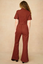 Underground Collection featuring 70s collared jumpsuit by The Hippie Shake - back view
