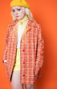 Vintage 70s Plaid Coat