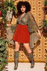 Lucy In The Sky Green Paisley Body - Blouses & Tops