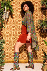 Lucy In The Sky Green Paisley Body - Blouses & Tops
