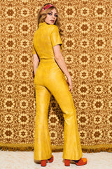 Ramble On Gold Disco Zip Jumpsuit