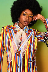 A Hard Day's Night Striped Blazer - Jackets & Coats