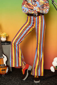 A Hard Day's Night Striped Flares - Trousers