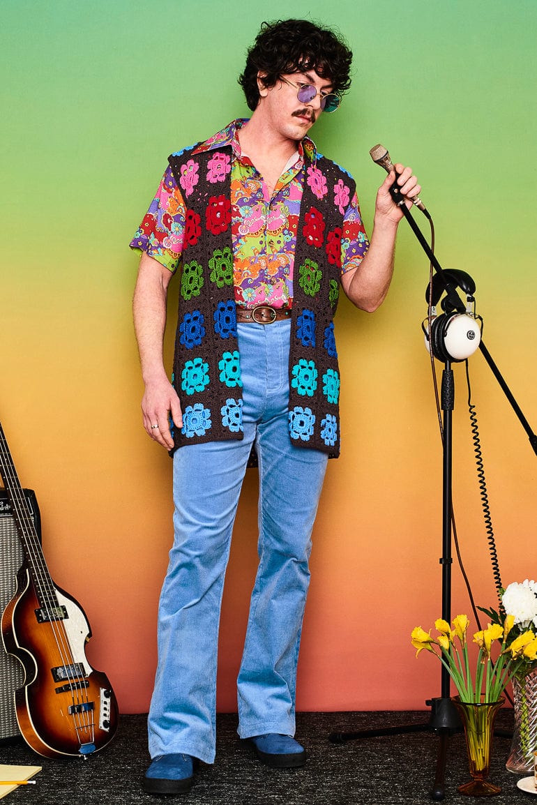 All Things Must Pass Crochet Vest - Mens