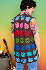All Things Must Pass Crochet Vest - Mens
