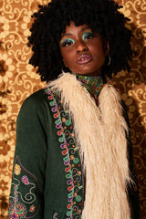 Breaking Hearts Green Embroidered Penny Lane Coat - Jackets & Coats