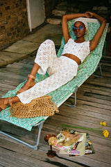 California Cream Crochet Trousers - Trousers