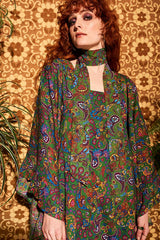 Clarabella Green Paisley Mini Dress - Dresses
