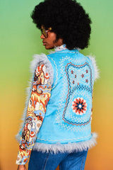 Day Tripper Blue Reversible Vest - Waistcoats