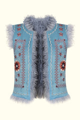 Day Tripper Blue Reversible Vest - Waistcoats
