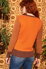 Flower In The Sun Retro Knit Jumper - Knitwear