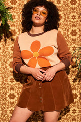 Flower In The Sun Retro Knit Jumper - Knitwear