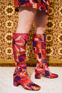 Genevieve Psychedelic Cloud Gogo Boots - Footwear
