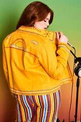 Good Day Sunshine Yellow Embroidered Jacket - Jackets & Coats