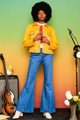 Good Day Sunshine Yellow Embroidered Jacket - Jackets & Coats