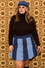 Heartbreaker Panelled Denim Mini Skirt - Skirts