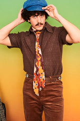 Helter Skelter Brown Lace Shirt - Mens