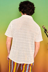 Helter Skelter Cream Lace Shirt - Mens