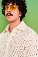 Helter Skelter Cream Lace Shirt - Mens