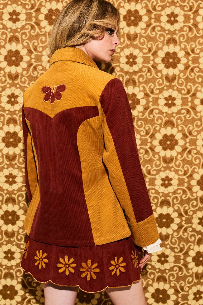 Honey Hi Corduroy Flower Jacket - Jackets & Coats