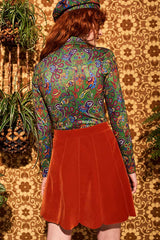 Joni Green Paisley Zip Body - Blouses & Tops