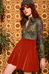 Joni Green Paisley Zip Body - Blouses & Tops