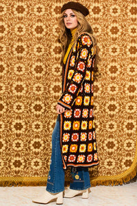 Lady Lay Floral Handmade Crochet Cardigan - Jackets & Coats