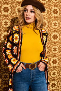 Lady Lay Floral Handmade Crochet Cardigan - Jackets & Coats