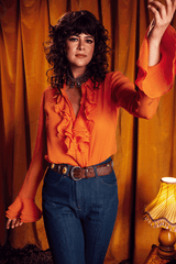 Let The Good Times Roll Orange Ruffle Blouse - Blouses & Tops