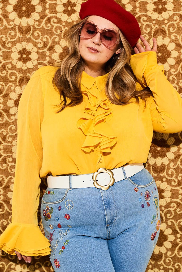 Let The Good Times Roll Yellow Ruffle Blouse - Blouses & Tops