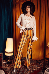 Like A Rolling Stone Striped Flares - Trousers