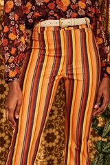 Like A Rolling Stone Striped Flares - Trousers