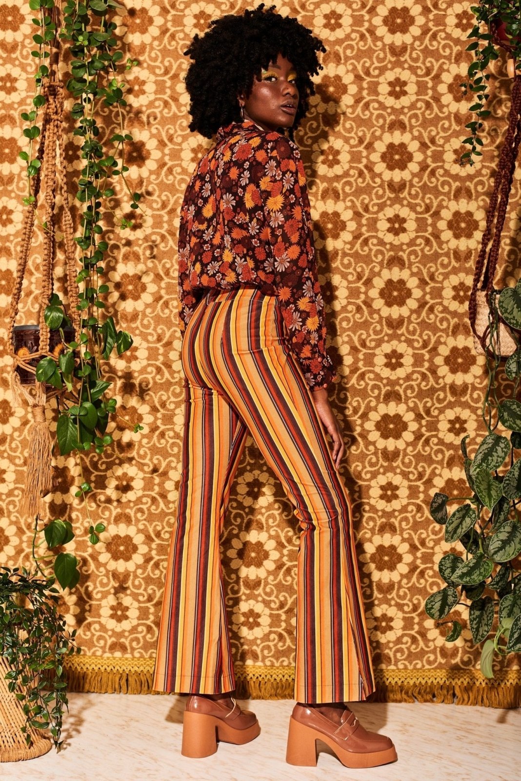 Like A Rolling Stone Striped Flares - Trousers