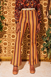 Like A Rolling Stone Striped Flares - Trousers