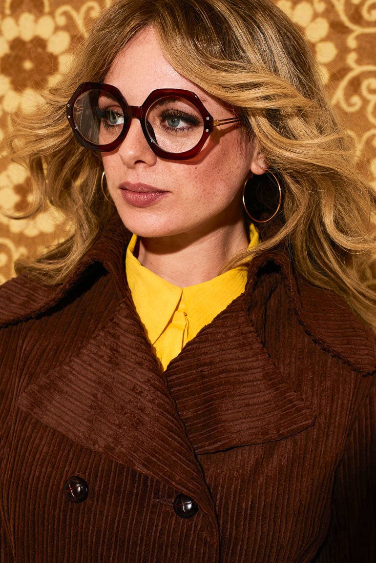 Lola Brown Hexagon Sunglasses - Sunglasses