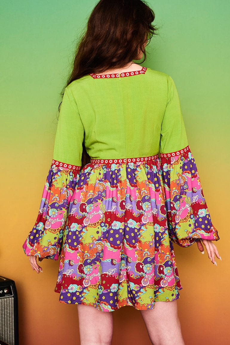 Loretta Psychedelic Mini Dress - Dresses