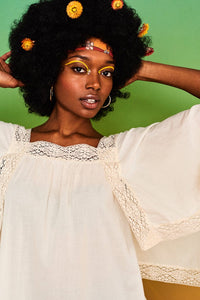 Lucille Cream Hanky Hem Top - Blouses & Tops