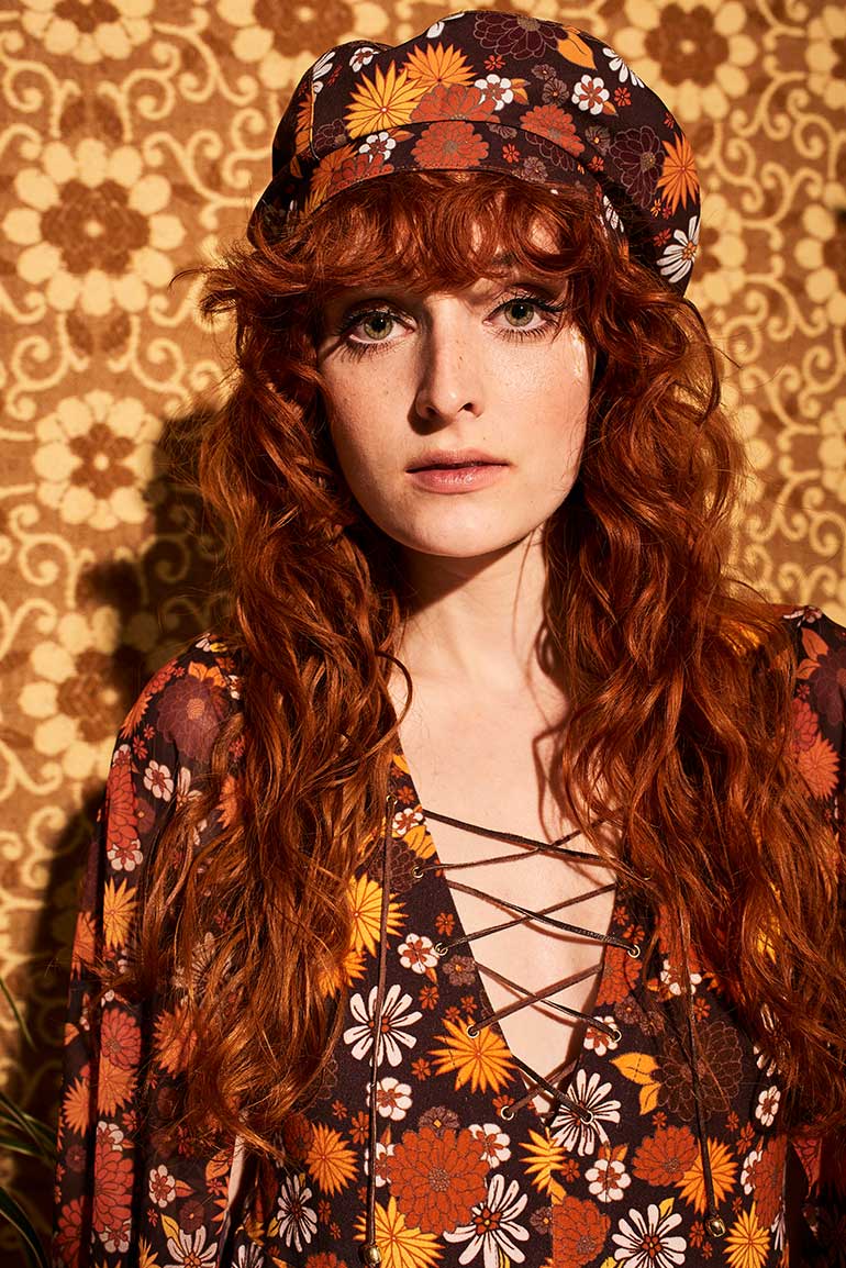 Lucy In The Sky Brown Floral Body - Blouses & Tops