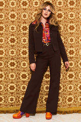 Marianne Brown Cropped Jacket - Jackets & Coats