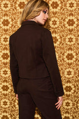 Marianne Brown Cropped Jacket - Jackets & Coats