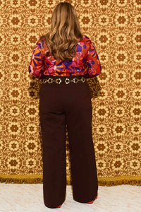 Marianne Brown High Waisted Trousers - Trousers