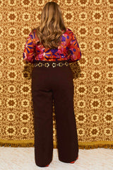 Marianne Brown High Waisted Trousers - Trousers