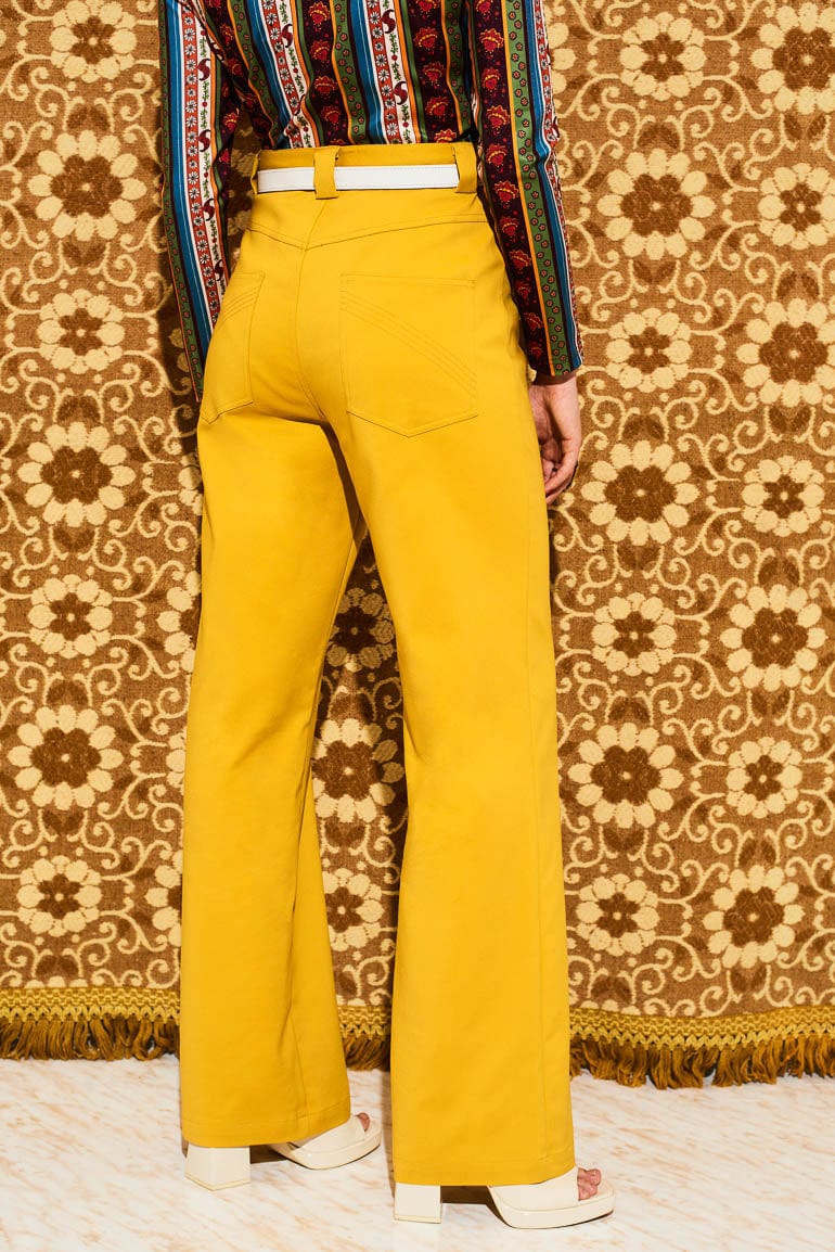 Marianne Yellow High Waisted Trousers - Trousers