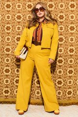 Marianne Yellow High Waisted Trousers - Trousers
