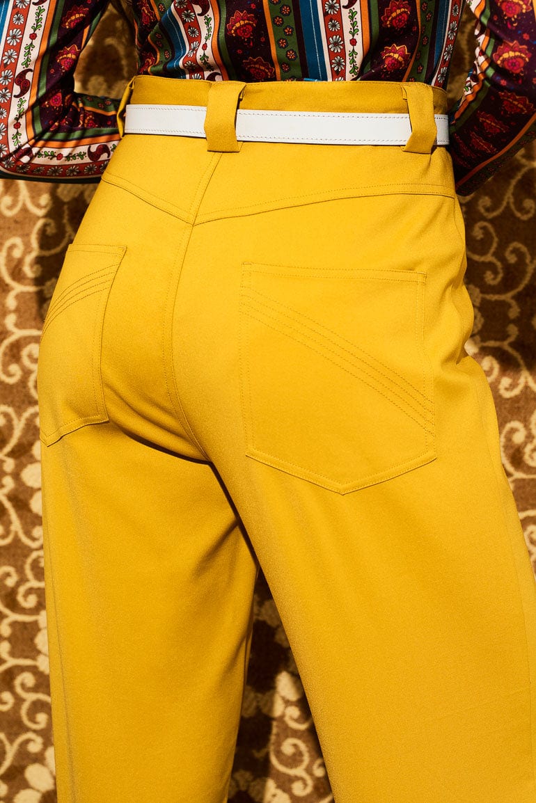 Marianne Yellow High Waisted Trousers - Trousers