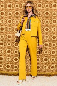 Marianne Yellow High Waisted Trousers - Trousers