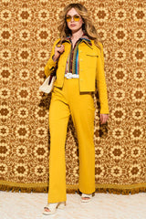 Marianne Yellow High Waisted Trousers - Trousers