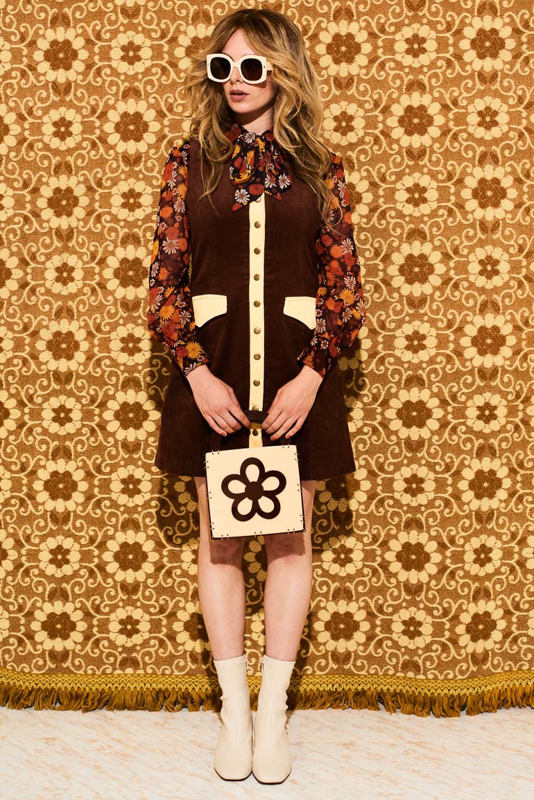Pattie Brown Corduroy Pinafore Dress - Dresses