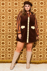 Pattie Brown Corduroy Pinafore Dress - Dresses