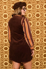 Pattie Brown Corduroy Pinafore Dress - Dresses